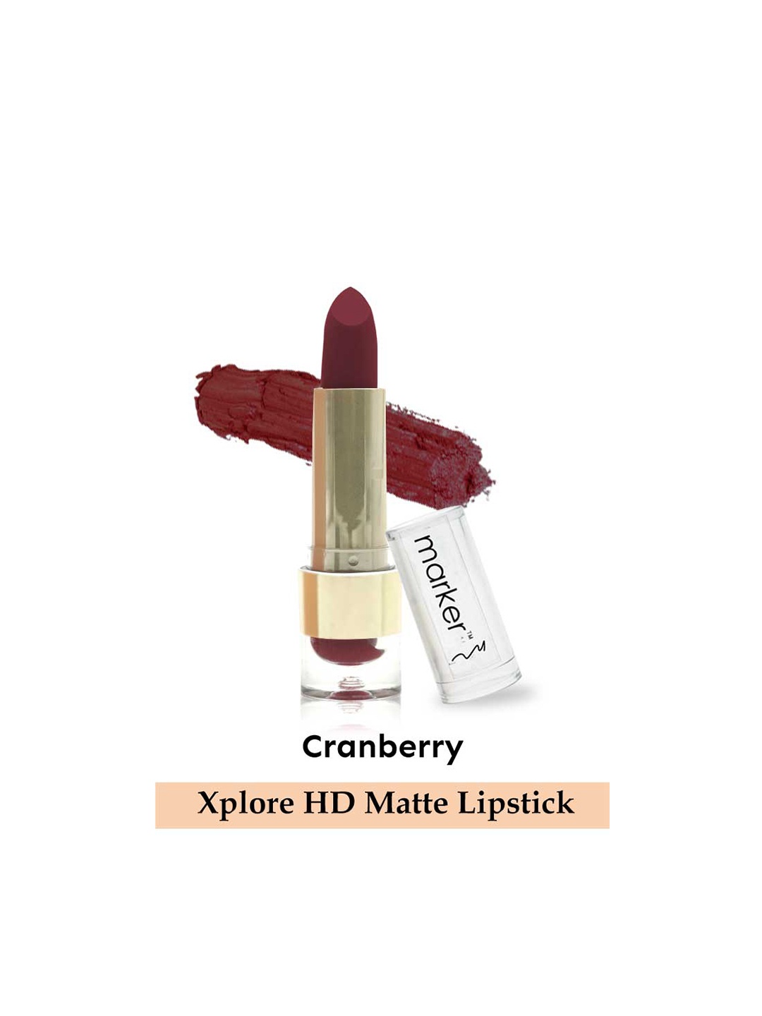 BeautyRelay London Marker Xplore HD Matte Lipstick 3.5 g- Cranberry, Na