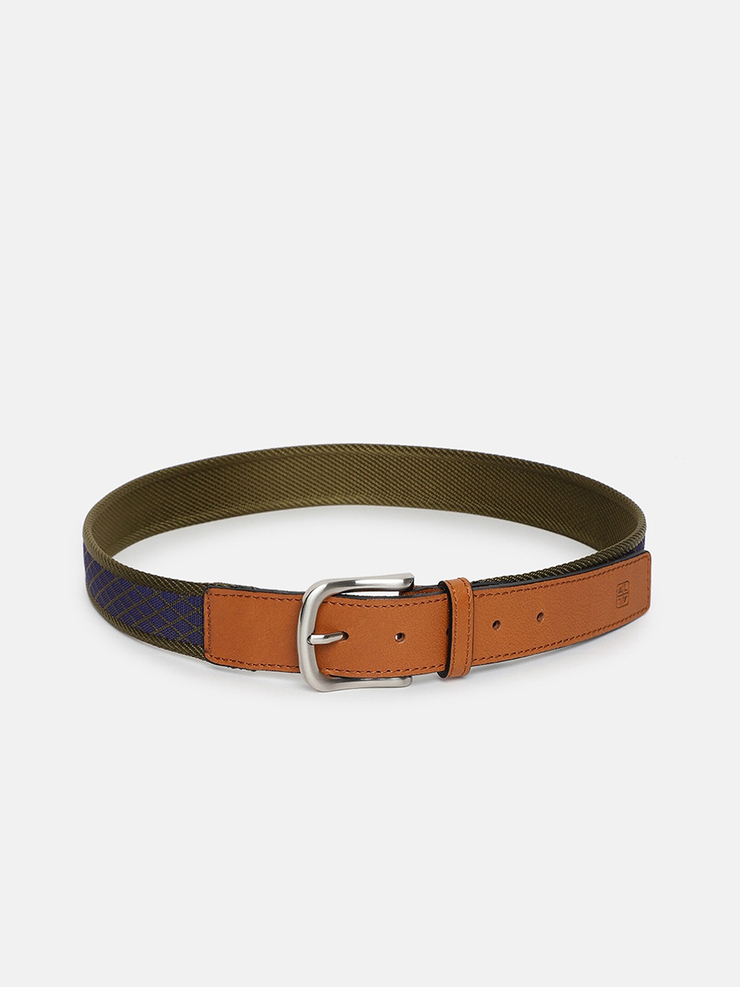 

Carlton London Men Brown Textured Leather Belt