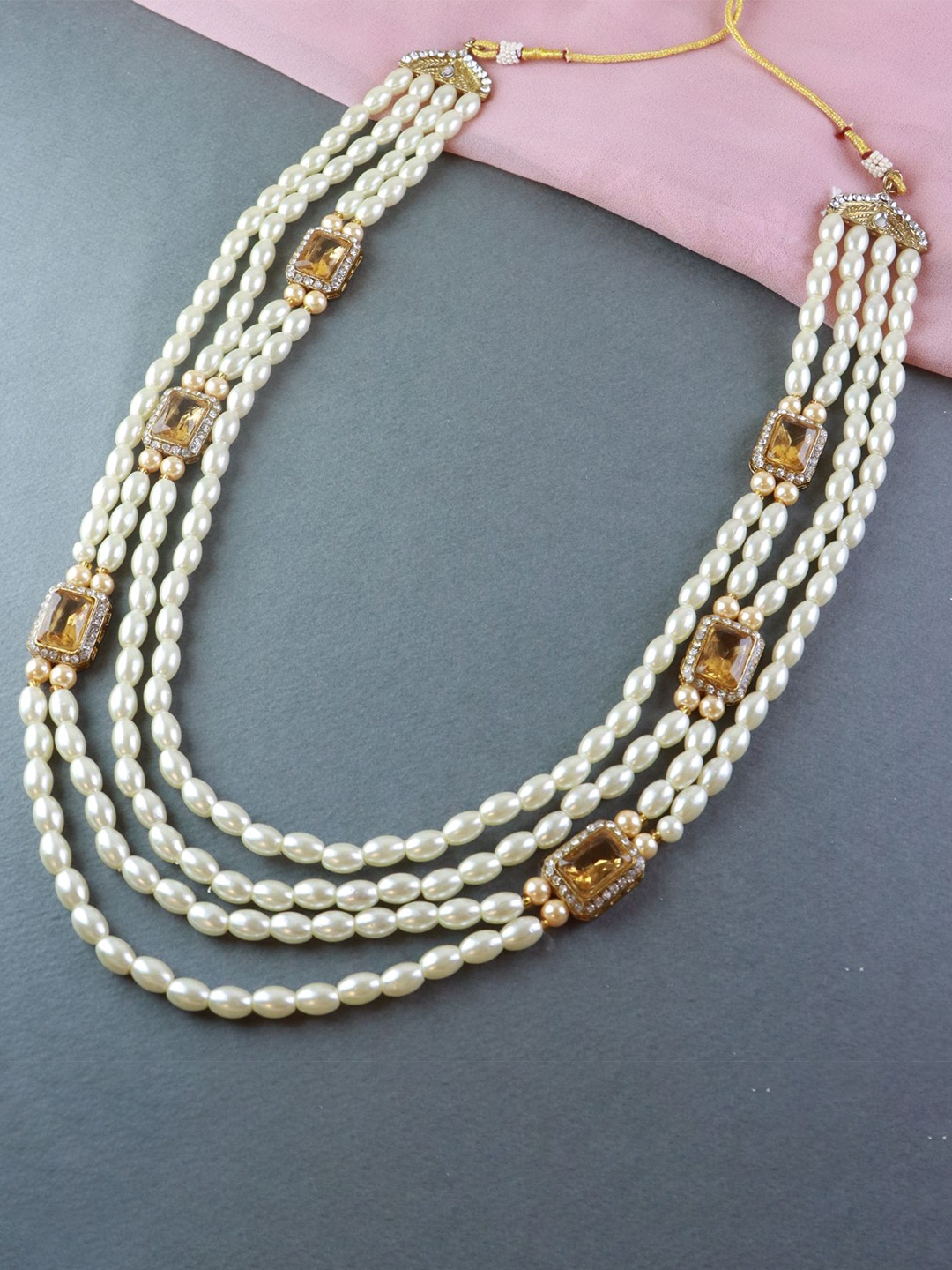 

I Jewels Men Gold-Toned & White Gold-Plated Handcrafted Chain