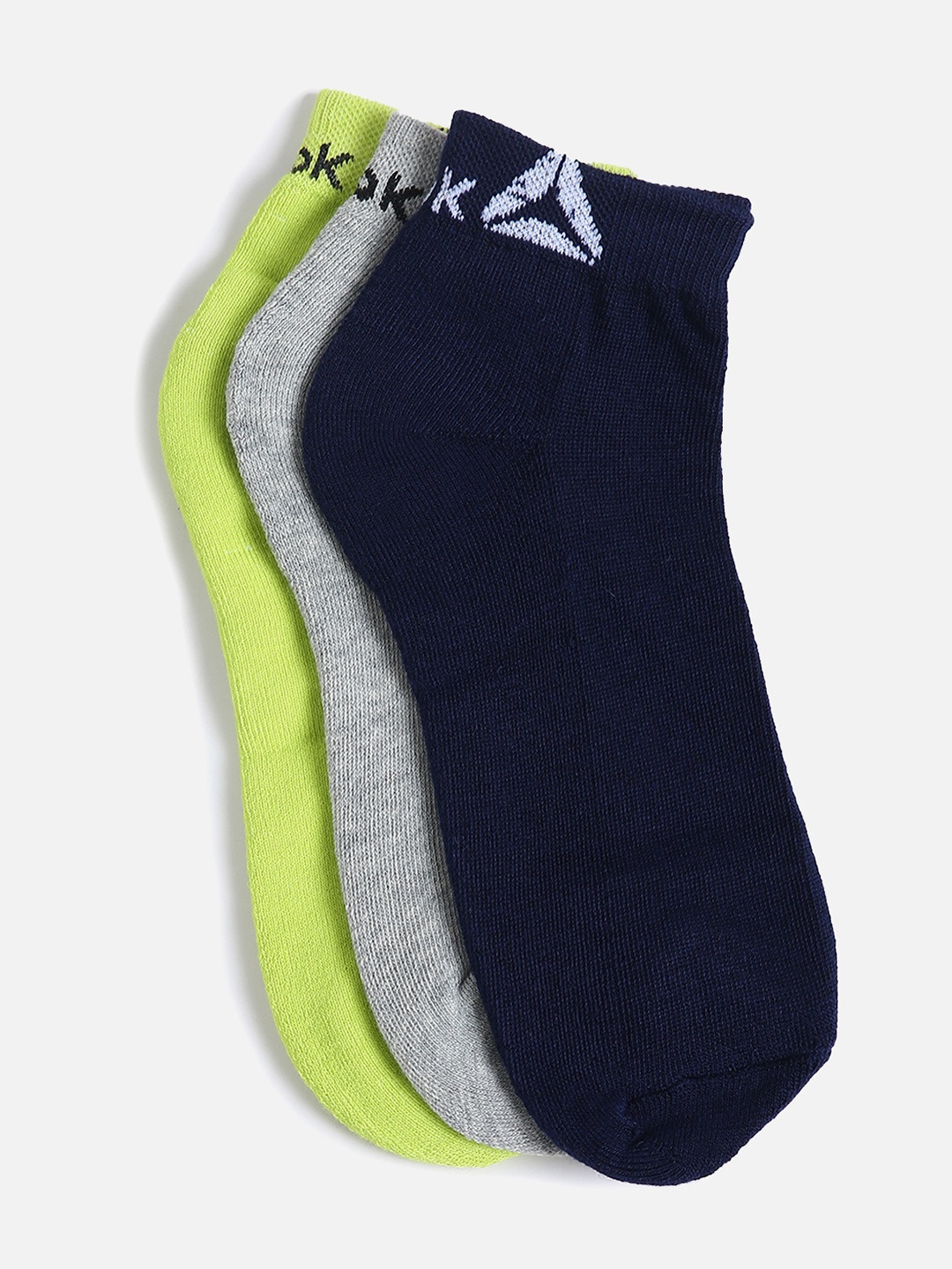 

Reebok Women Pack Of 3 Solid Ankle-Length Socks, Grey