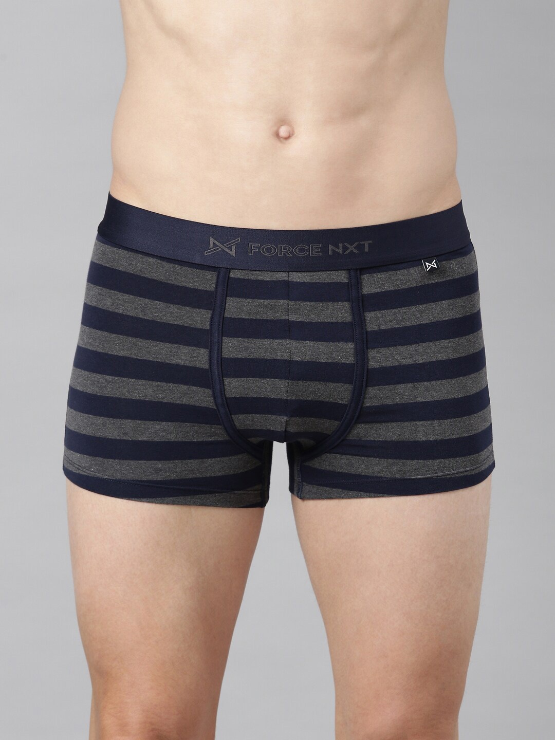 

Force NXT Men Striped Super Combed Cotton Premium Trunk MNFL66, Navy blue
