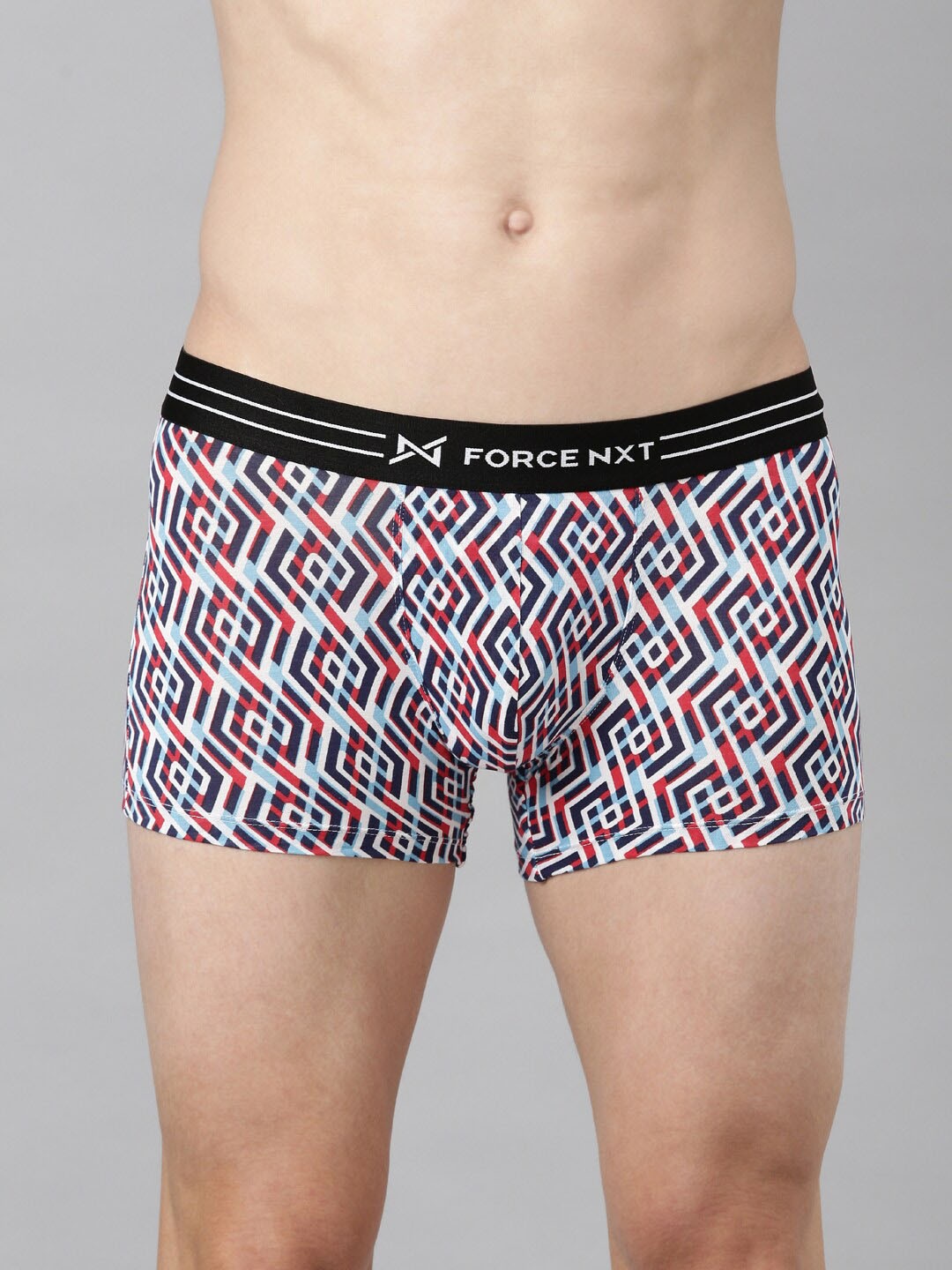 

Force NXT Men Micro Modal Assorted Printed Trunk, White