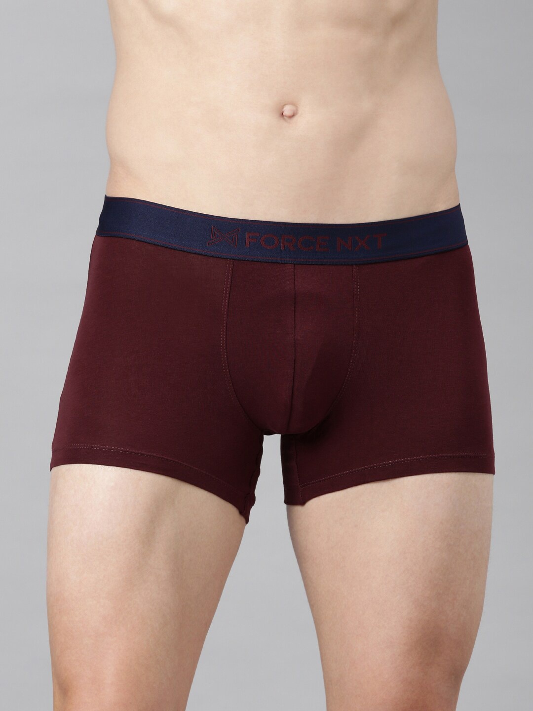 

Force NXT Men Maroon Solid Cotton Trunk MNFL-45-MAROON