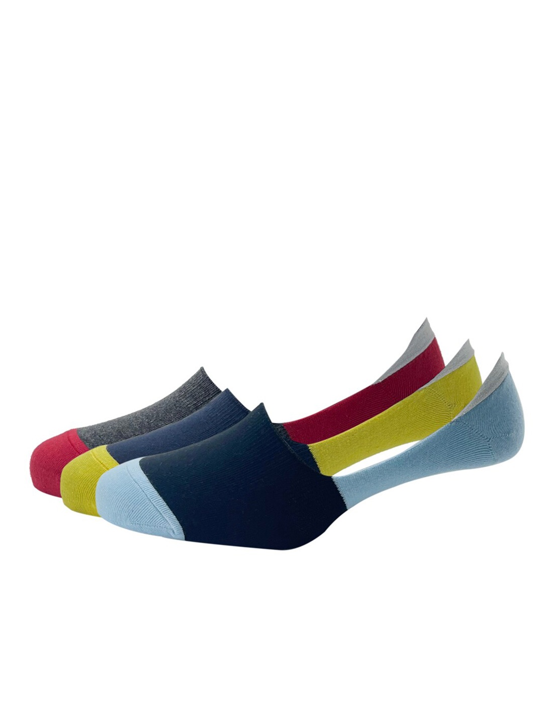 

Peter England Men Pack of 3 Colourblocked Shoeliners, Black
