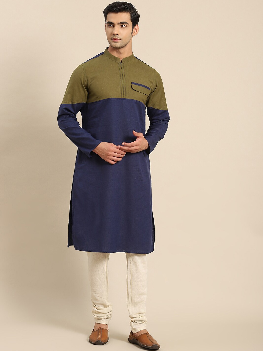 

KISAH Men Blue Kurta