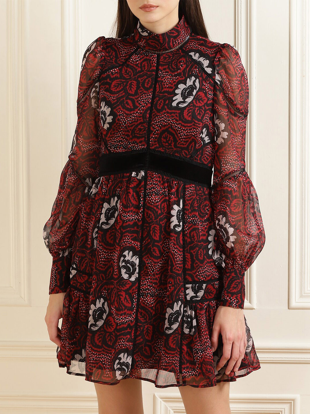 

Ted Baker Women Red & Black Floral Dress