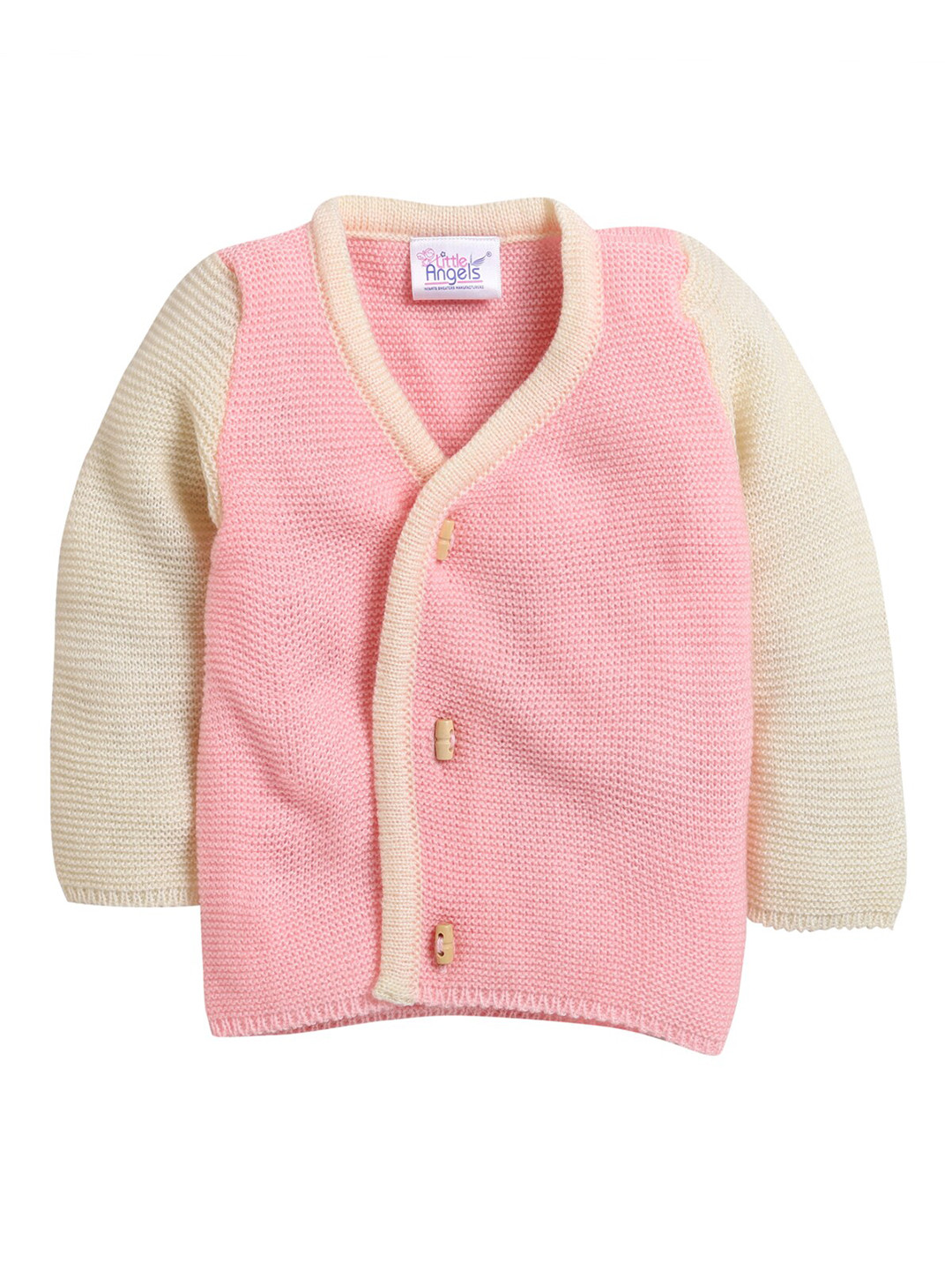 

Little Angels Girls Pink & Yellow Colourblocked