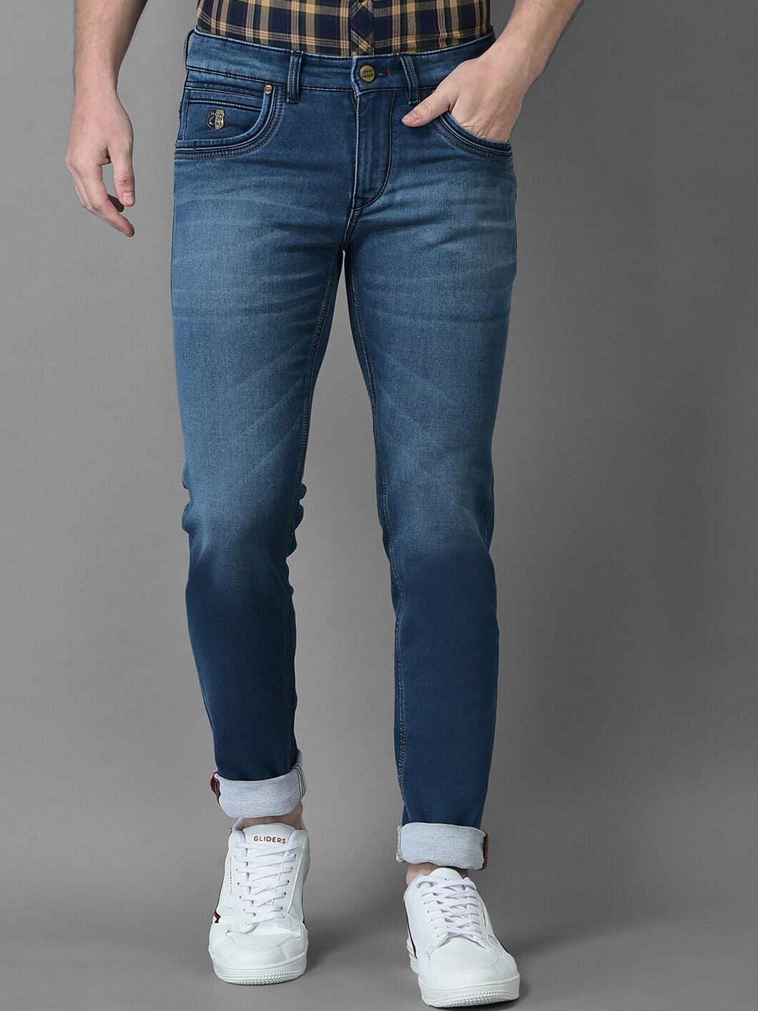 

Canary London Men Blue Smart Skinny Fit Low-Rise Heavy Fade Stretchable Jeans