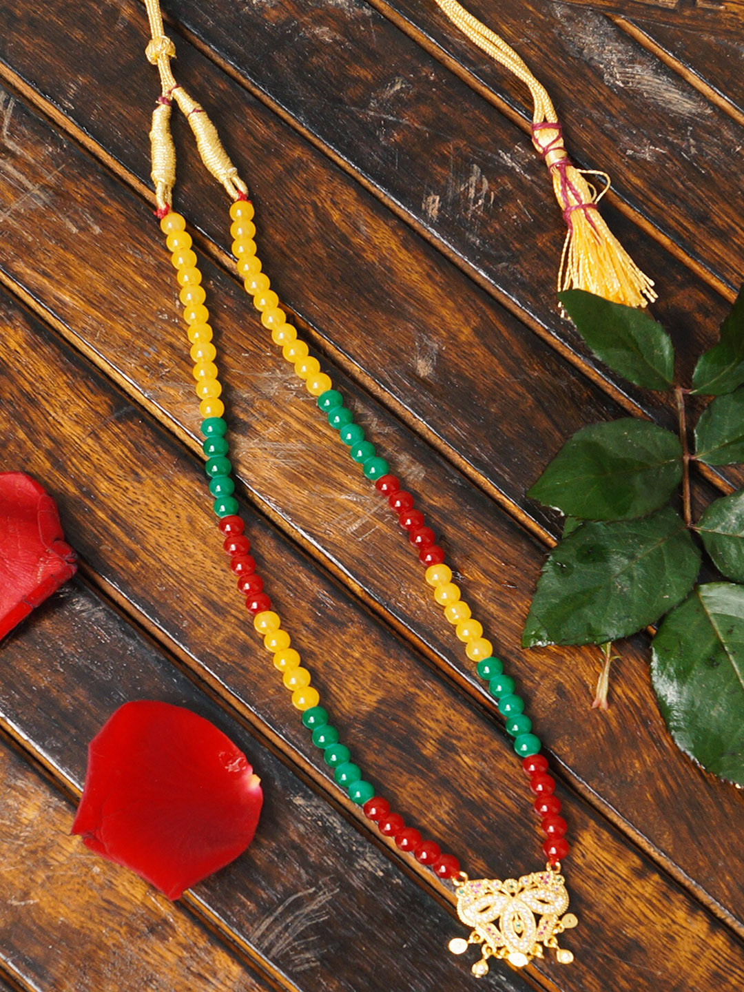

Unnati Silks Women Red & Green Necklace