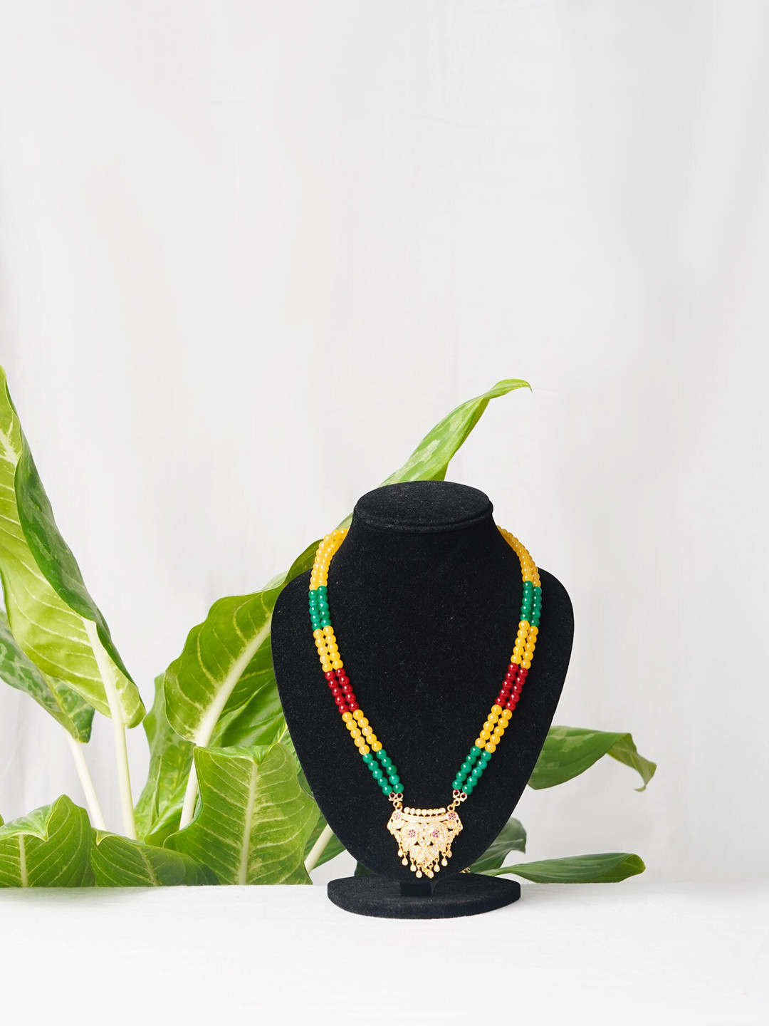 

Unnati Silks Women Yellow & Red Beads Necklace