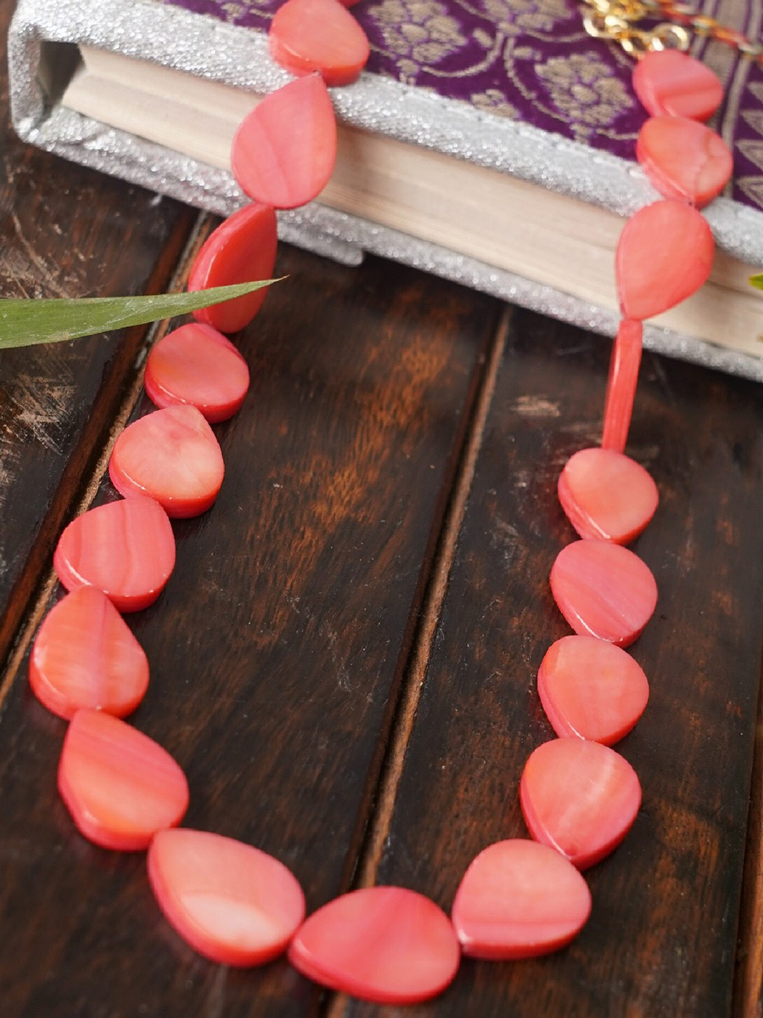 

Unnati Silks Red Crystal Necklace