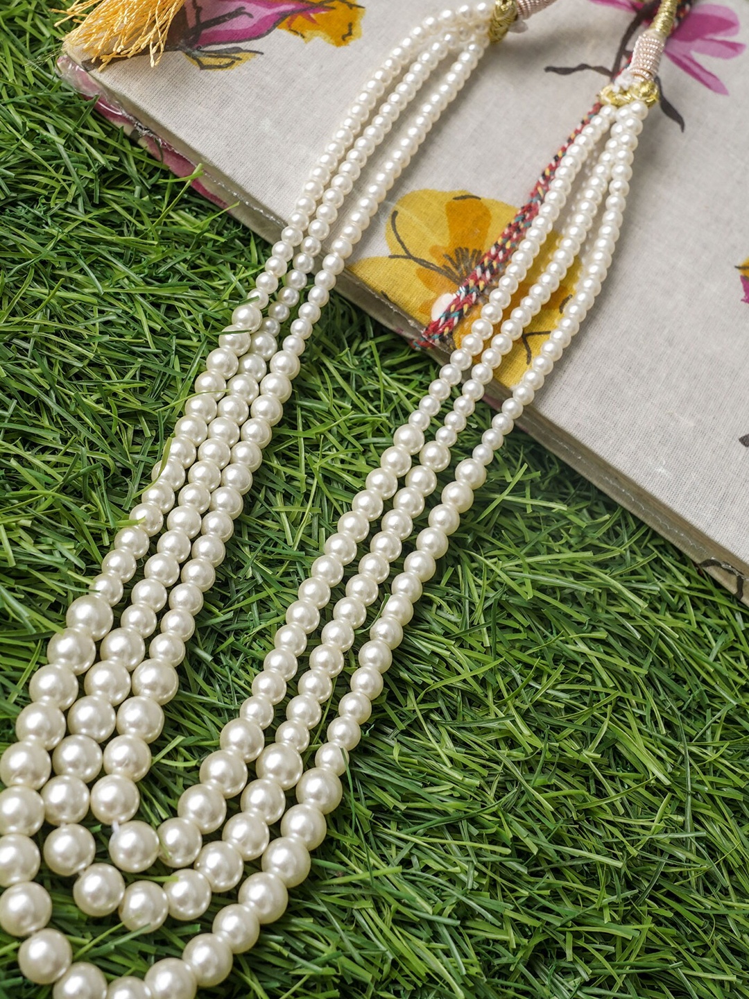 

Unnati Silks Women White Layered Necklace