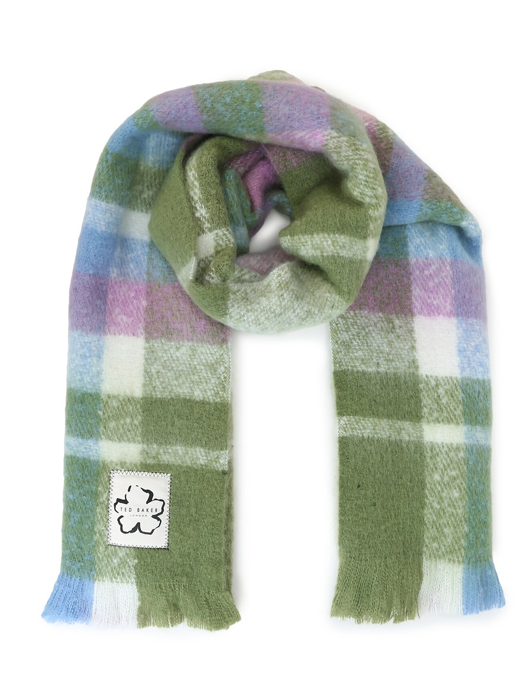 

Ted Baker Women Green & Purple Colourblocked Scarf