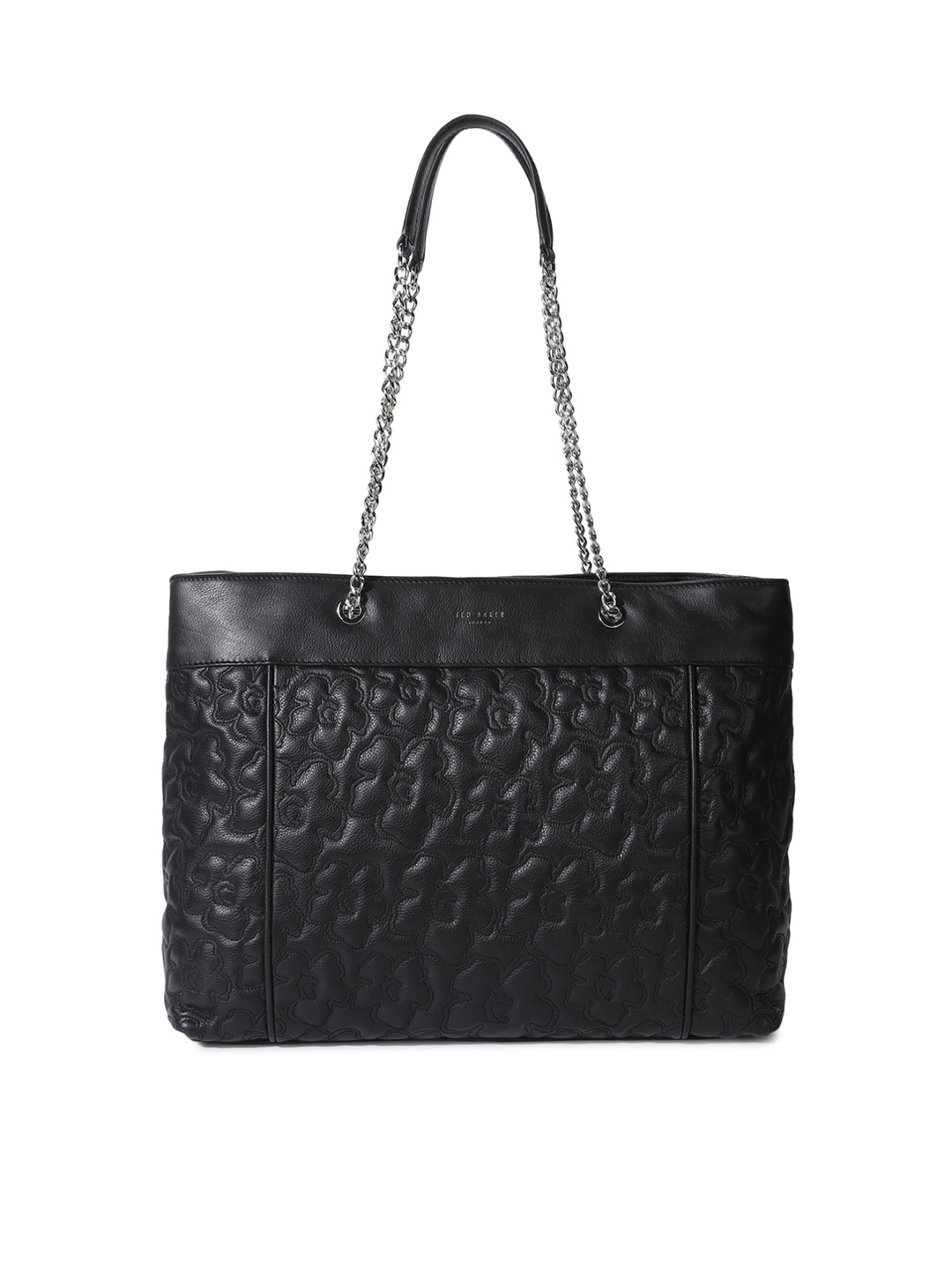 

Ted Baker Women Black Textured Leather Structured Handbag