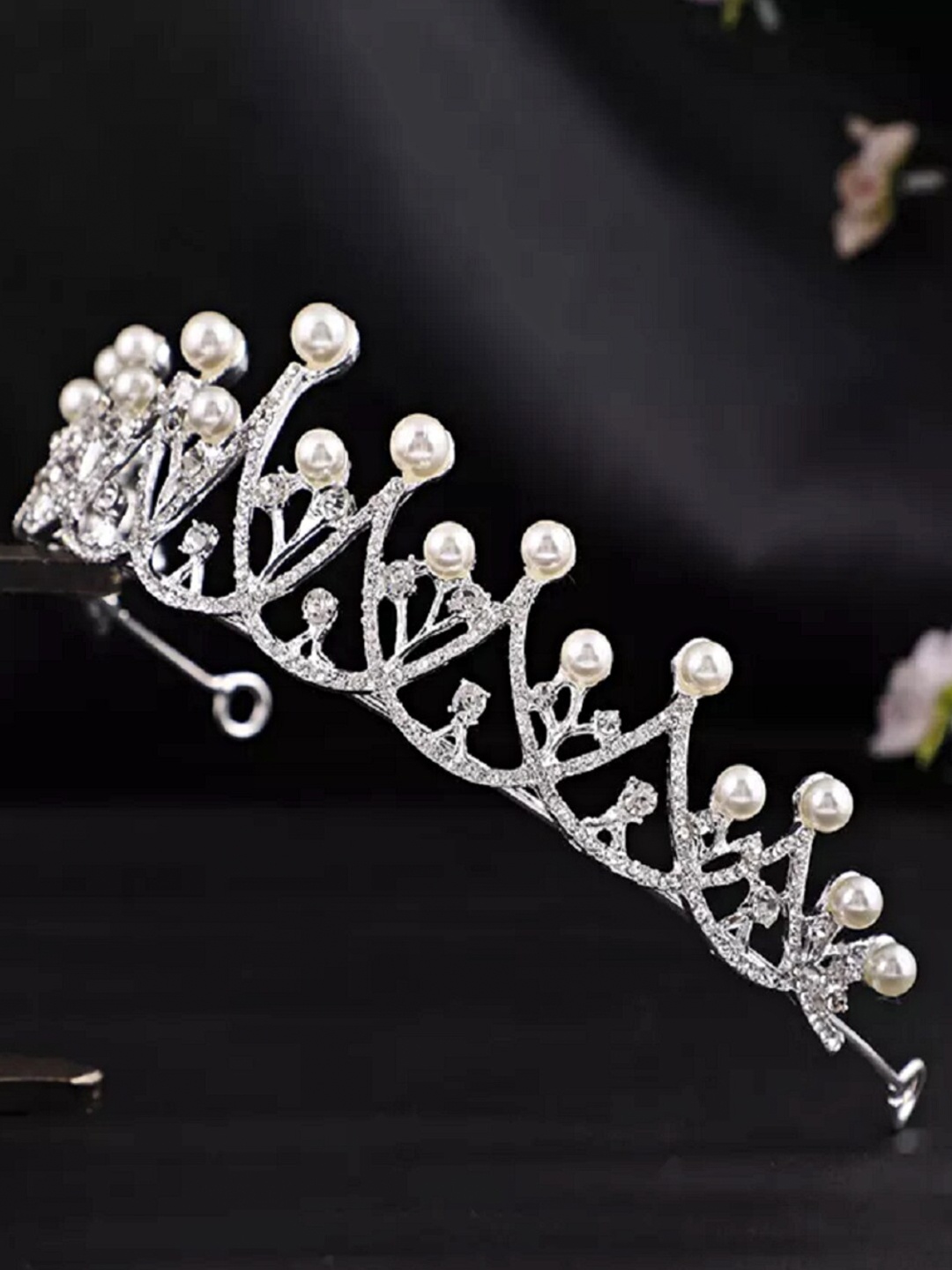 

Proplady Girls Silver-Toned Embellished Tiara