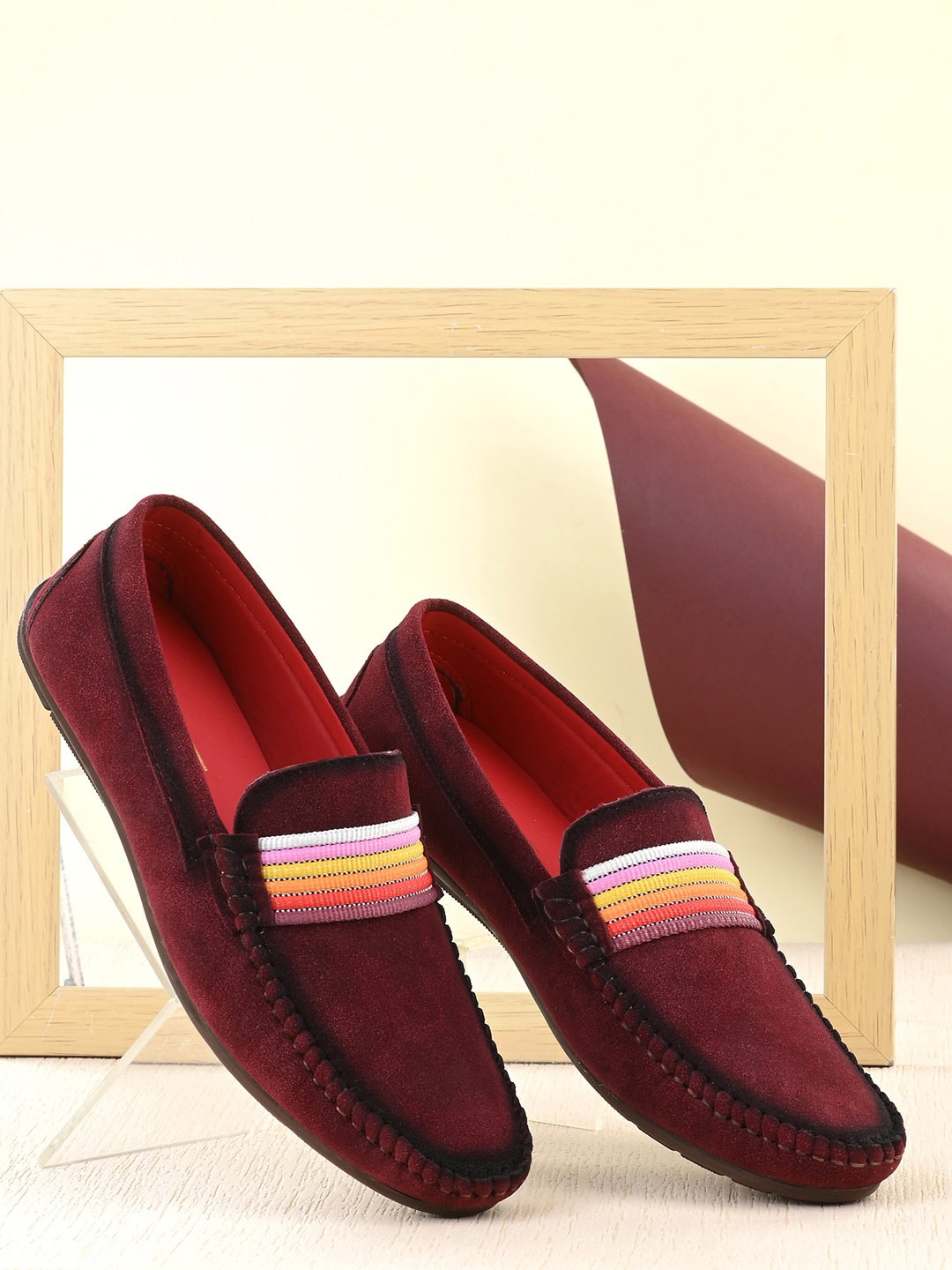 

Mactree Men Maroon Suede Loafers