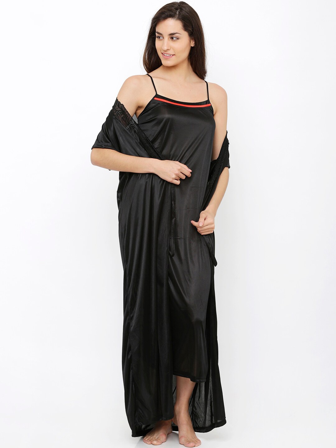 

Pretty Awesome Black Maxi Nightdress