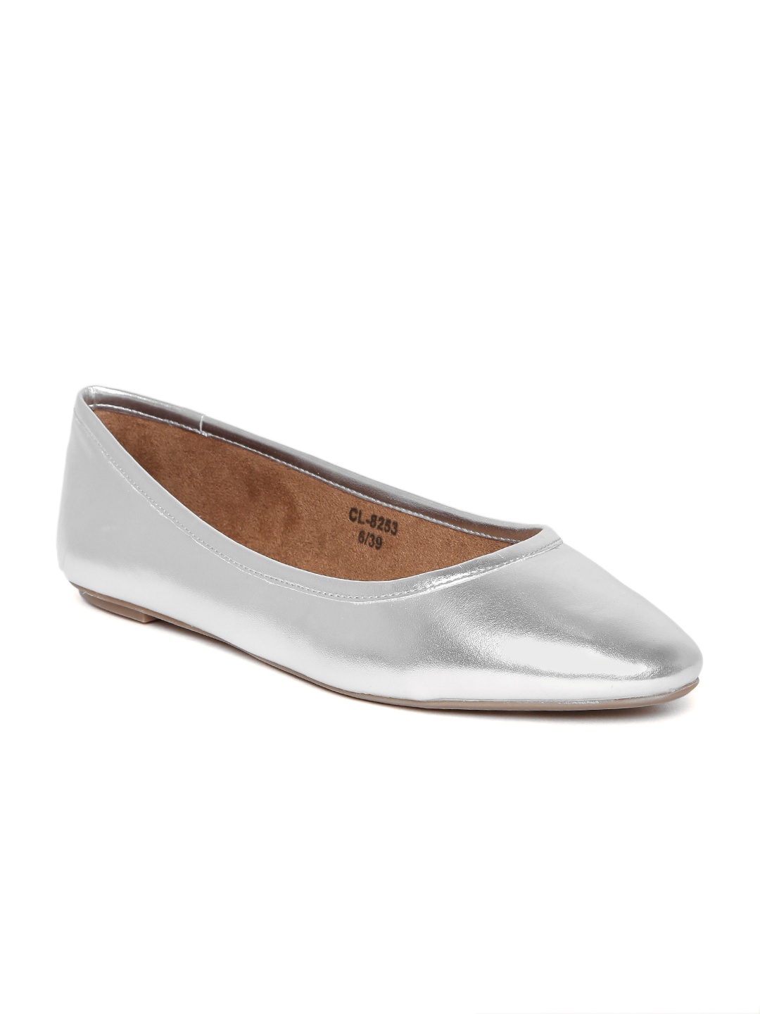 

Carlton London Women Silver-Toned Solid Ballerinas