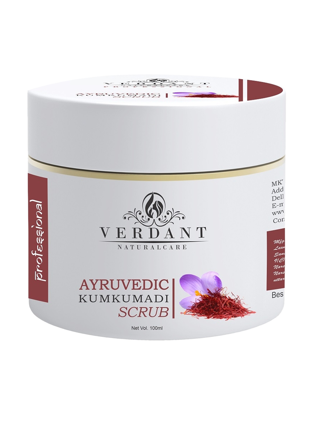 

Verdant Natural Care Ayruvedic Kumkumadi Face Scrub 100 ml, White