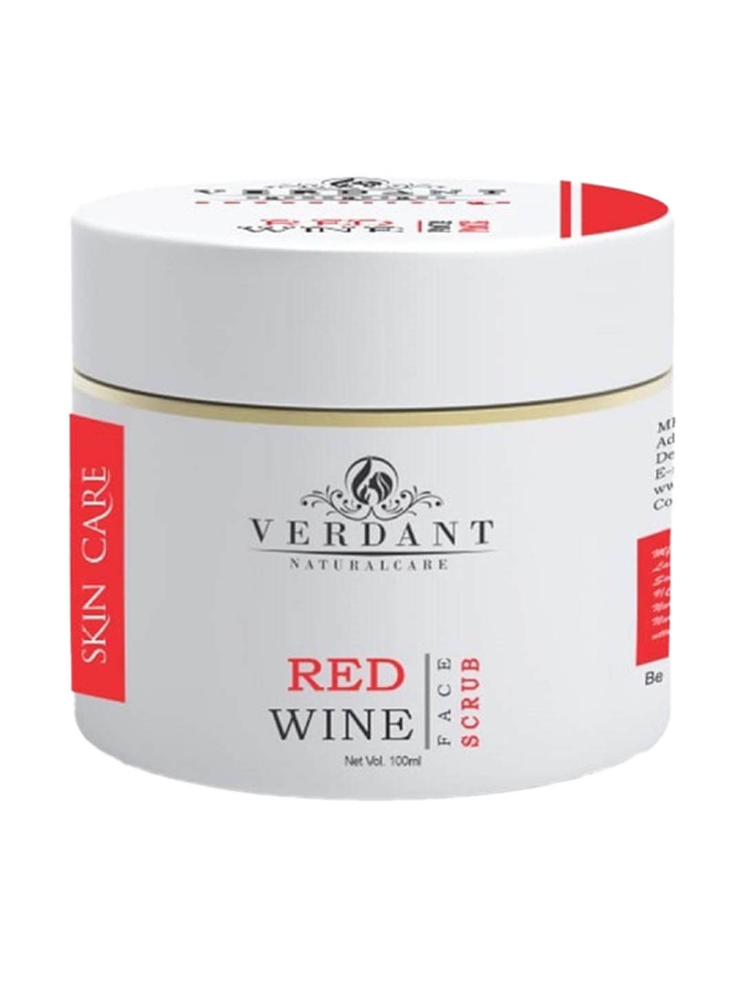 

Verdant Natural Care Red Wine Face Scrub 100 ml, White