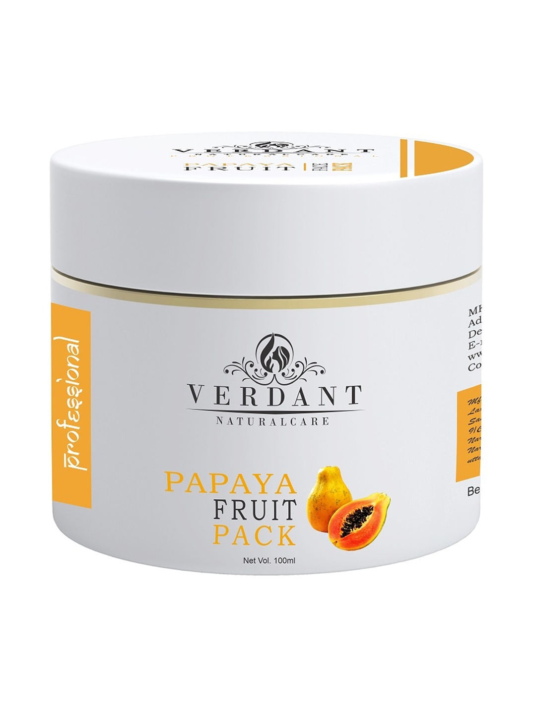 

Verdant Natural Care Papaya Fruit Face Pack 100 ml, Transparent