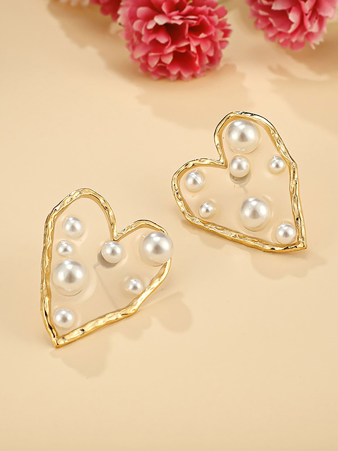 

Bellofox Gold-Plated Contemporary Studs Earrings