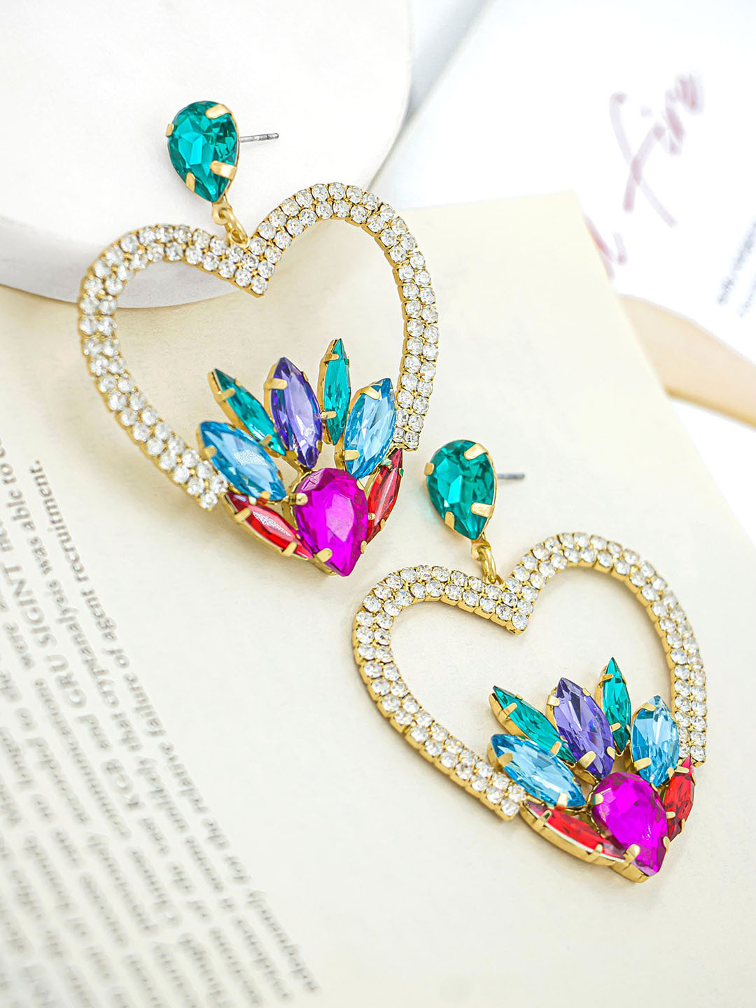 

Bellofox Gold-Toned & Blue Contemporary Drop Earrings