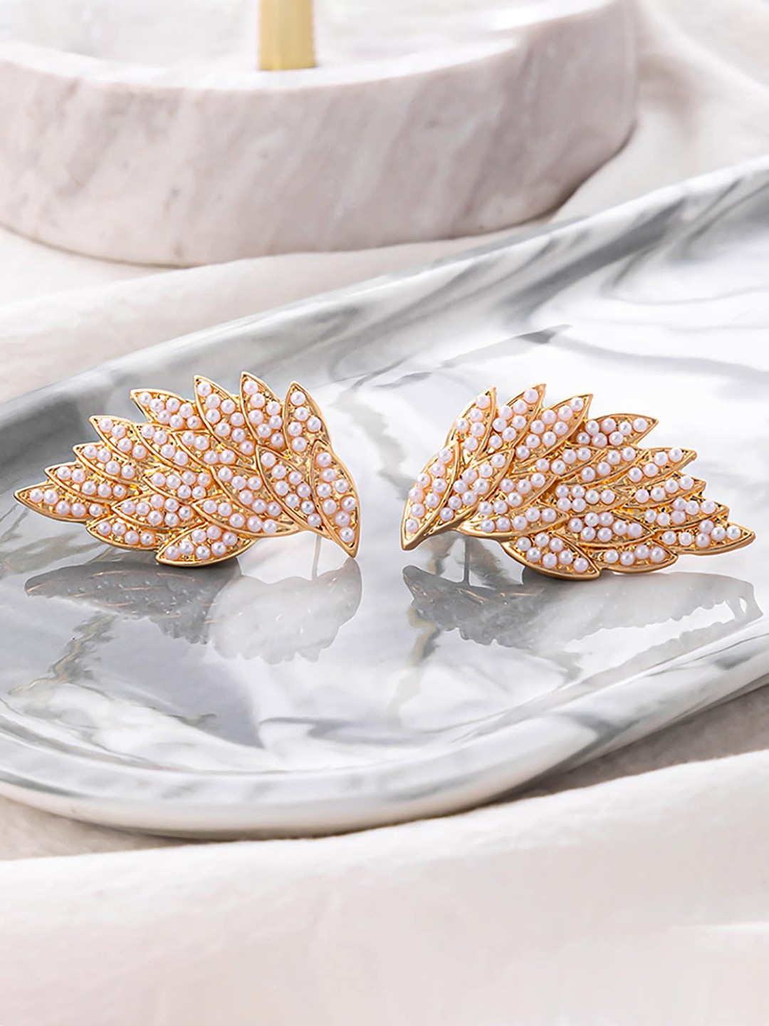 

Bellofox Women Gold-Toned Contemporary Studs Earrings