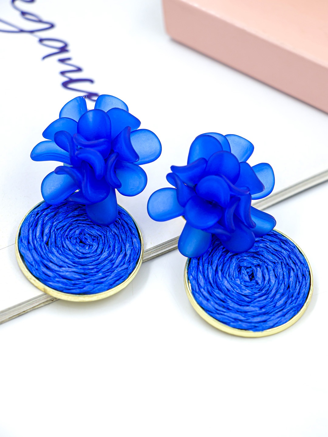 

Bellofox Blue Contemporary Studs Earrings