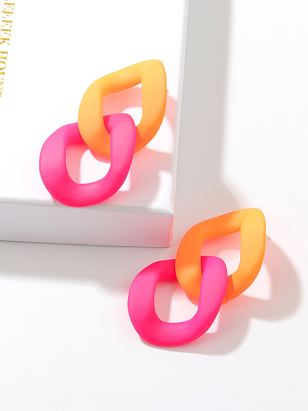 

Bellofox Pink Contemporary Drop Earrings