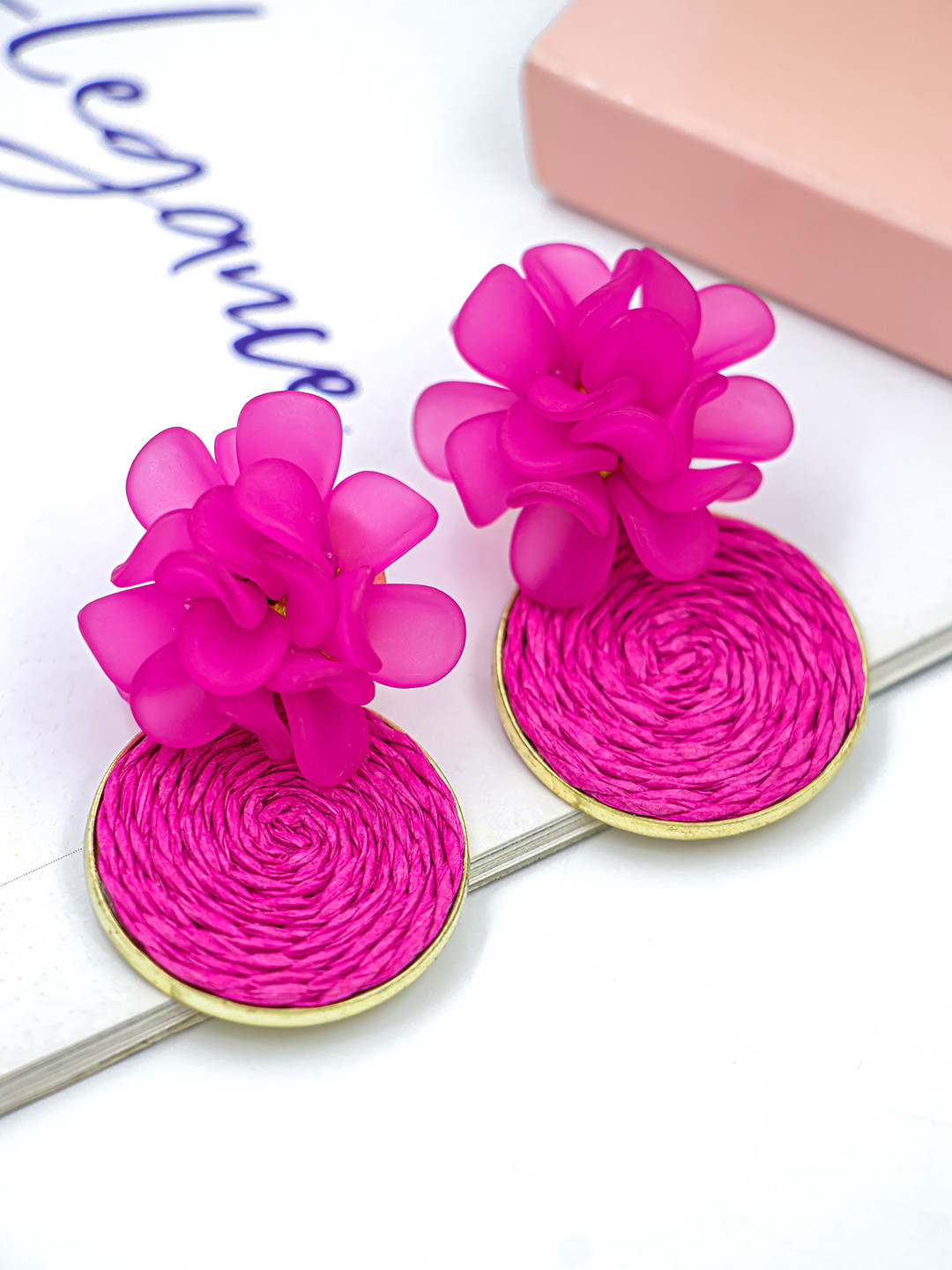 

Bellofox Women Pink Contemporary Studs Earrings