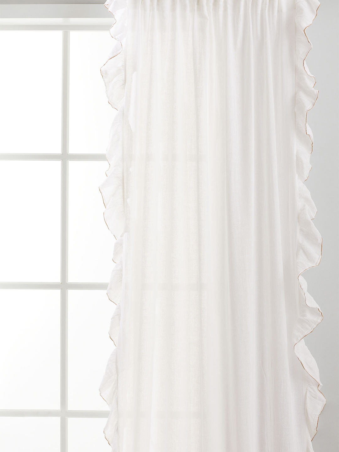 

H&M White 2-Pack Linen-Mix Curtains