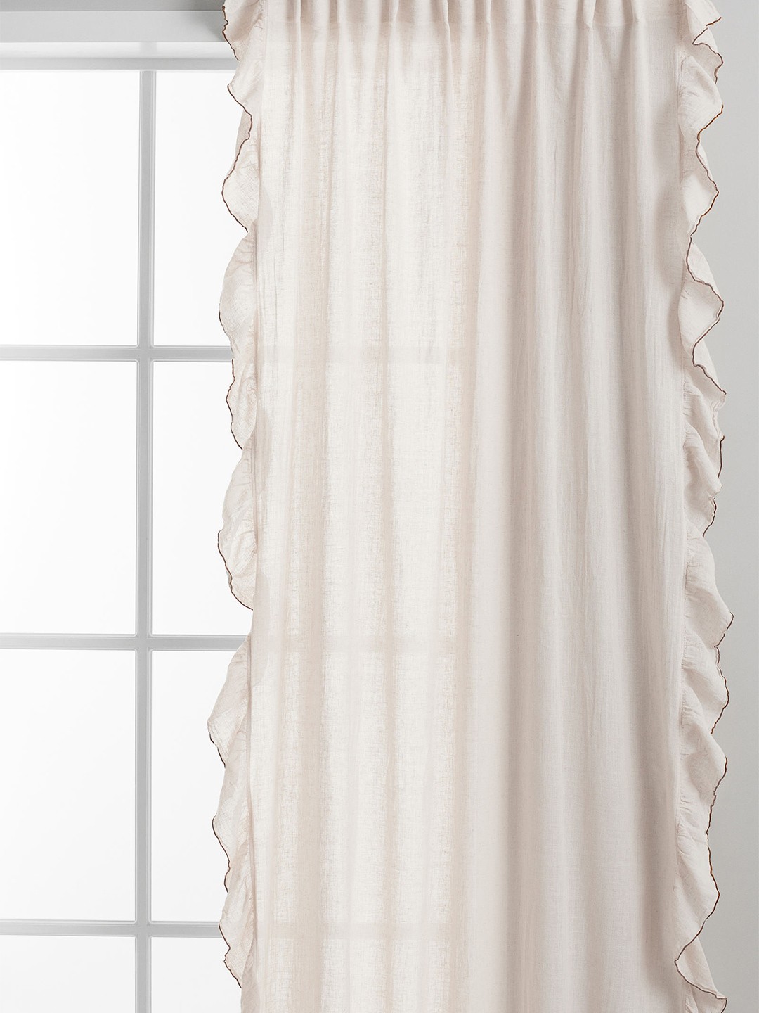 

H&M Beige 2-Pack Linen-Mix Curtains