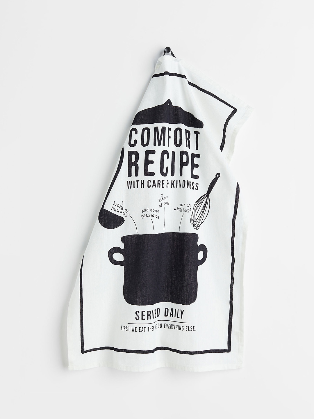 

H&M Black & White Printed Tea Towel