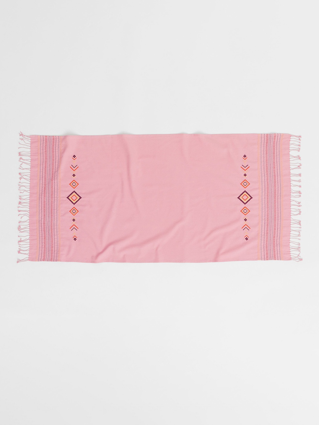 

H&M Pink & Red Printed 450 GSM Cotton Beach Towel