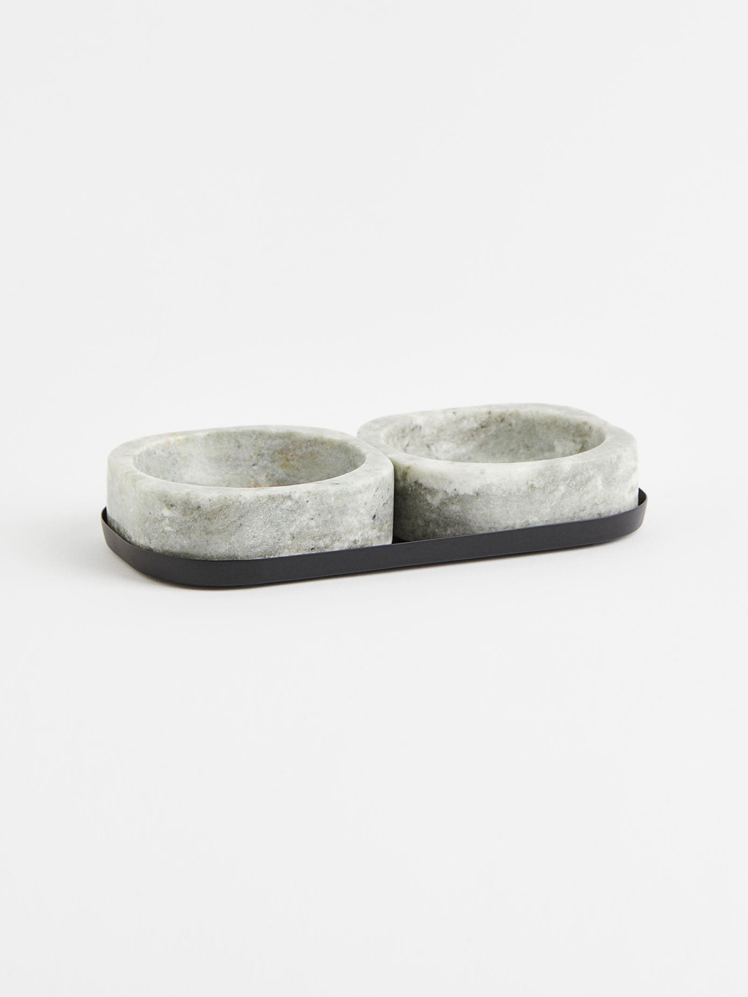 H&M Set of 3 Marble Bowls & Tray, Black