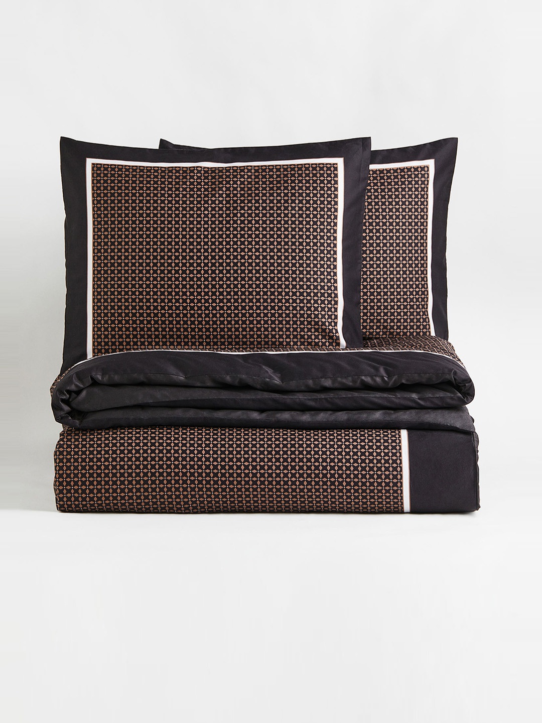 

H&M Set of 2 Pure Cotton Sateen Double Duvet Cover Set, Brown