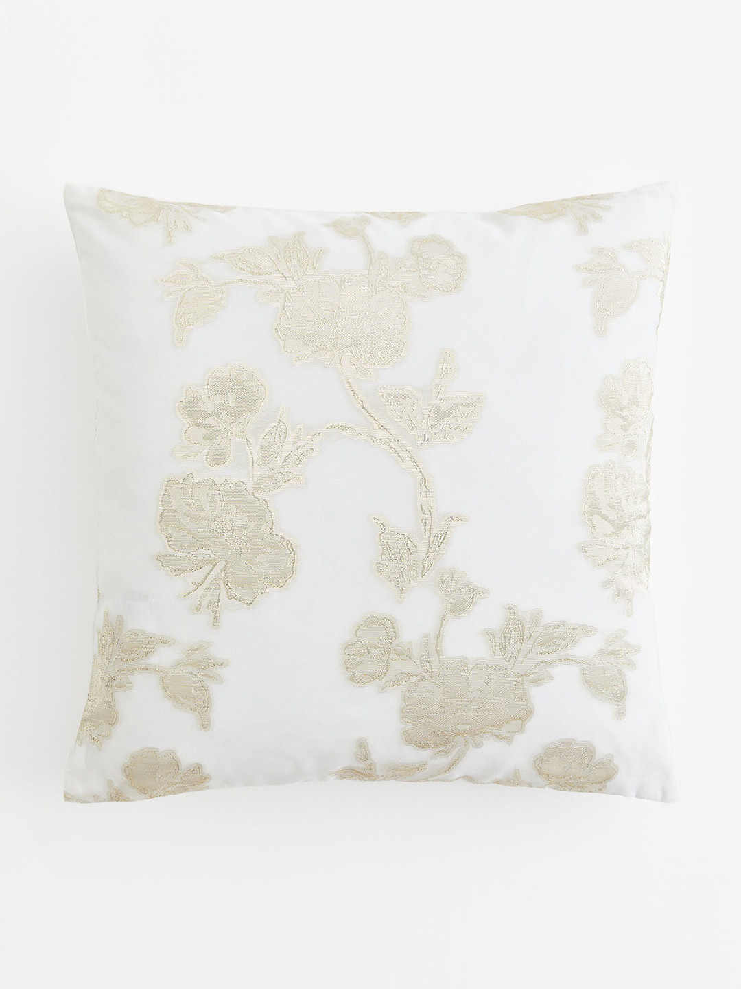 

H&M White & Beige Printed Jacquard-Weave Cushion Cover