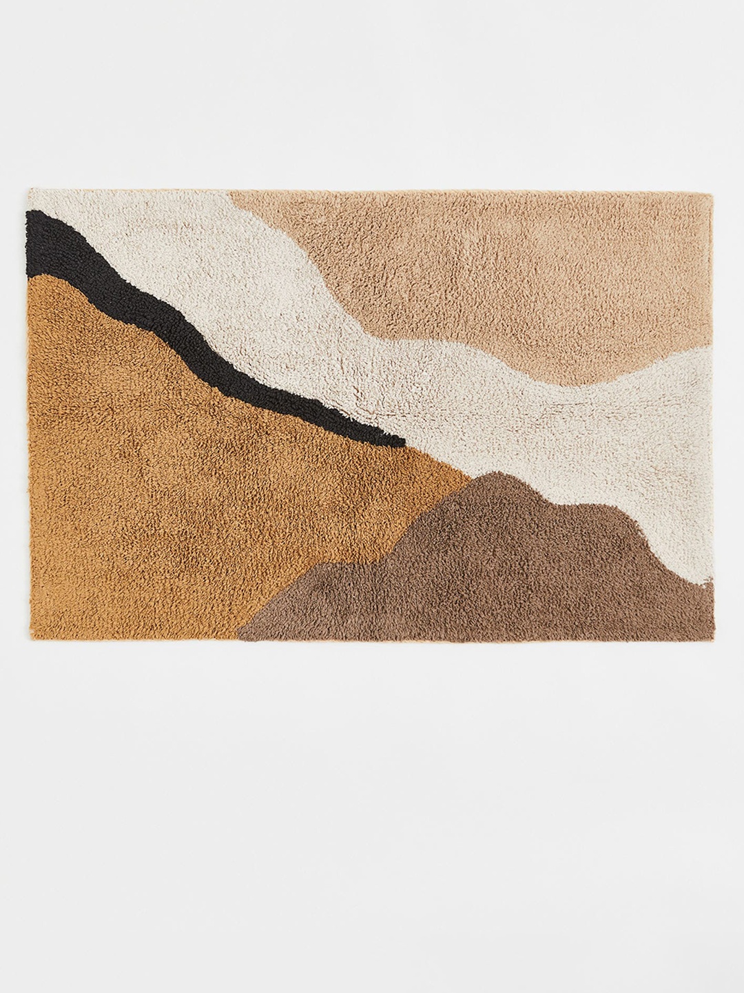 

H&M Beige & Brown Patterned Pure Cotton Bath Mat