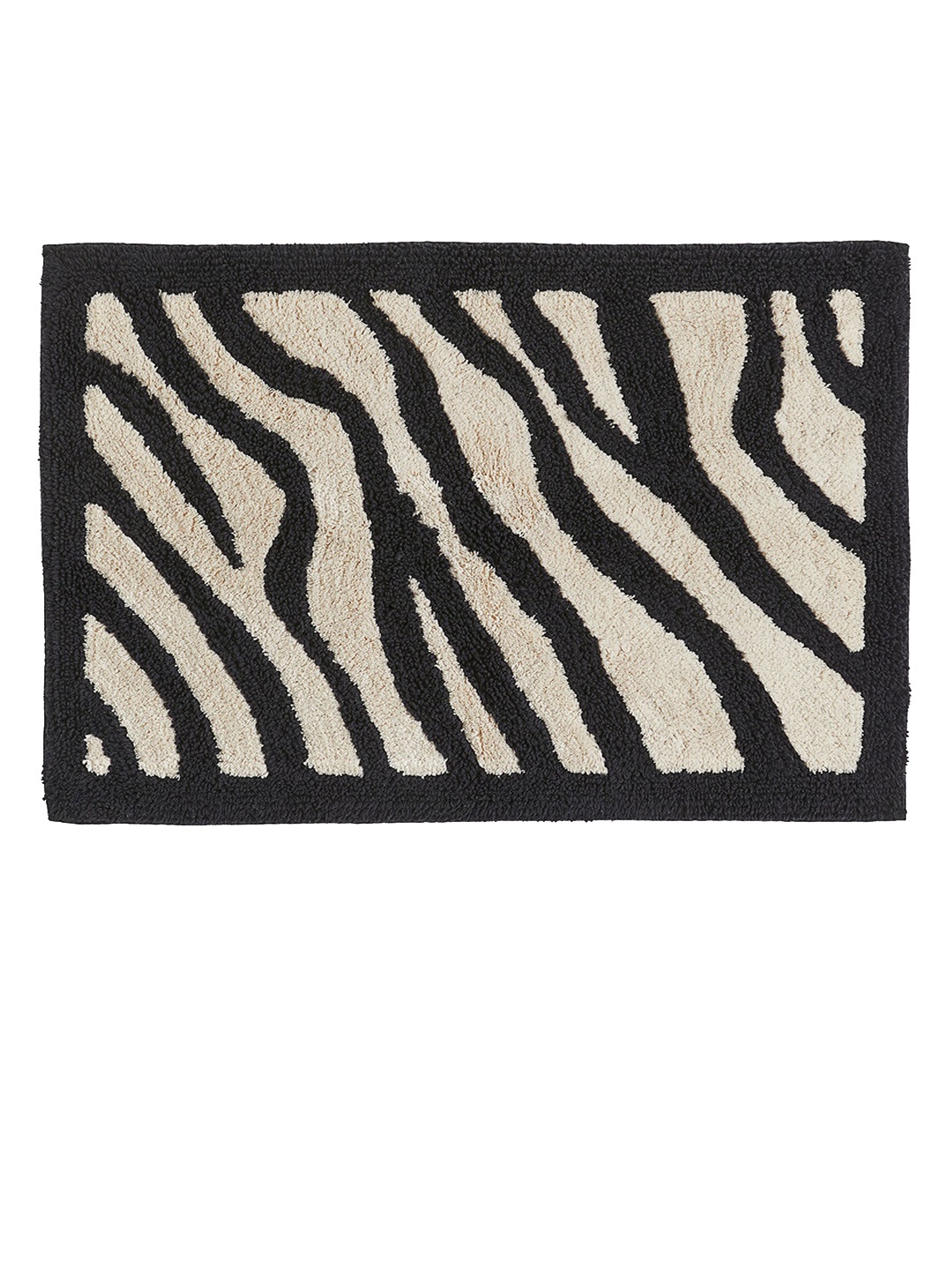 

H&M Black & White Zebra Patterned Pure Cotton Bath Mat
