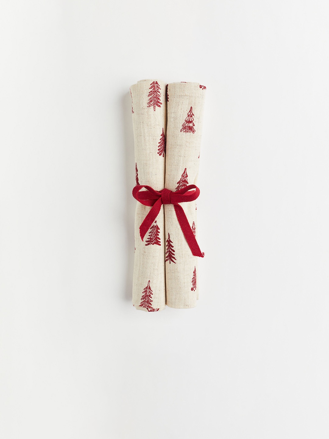 

H&M White Printed 2-Pack Patterned Napkins, Multi