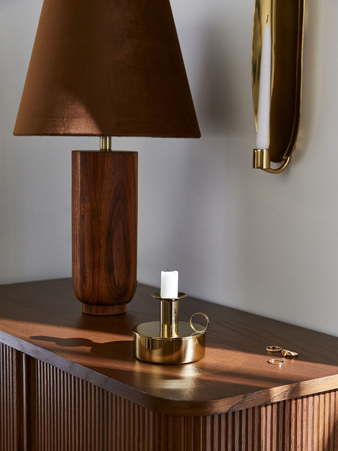 

H&M Gold-Toned Metal Candlestick With Box