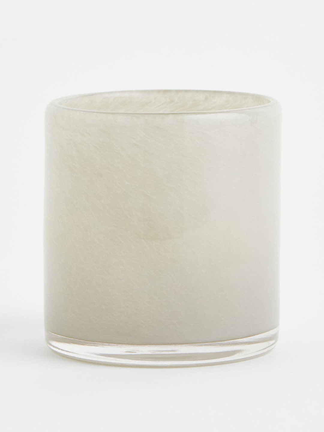H&M Beige Small Glass Tealight Holder