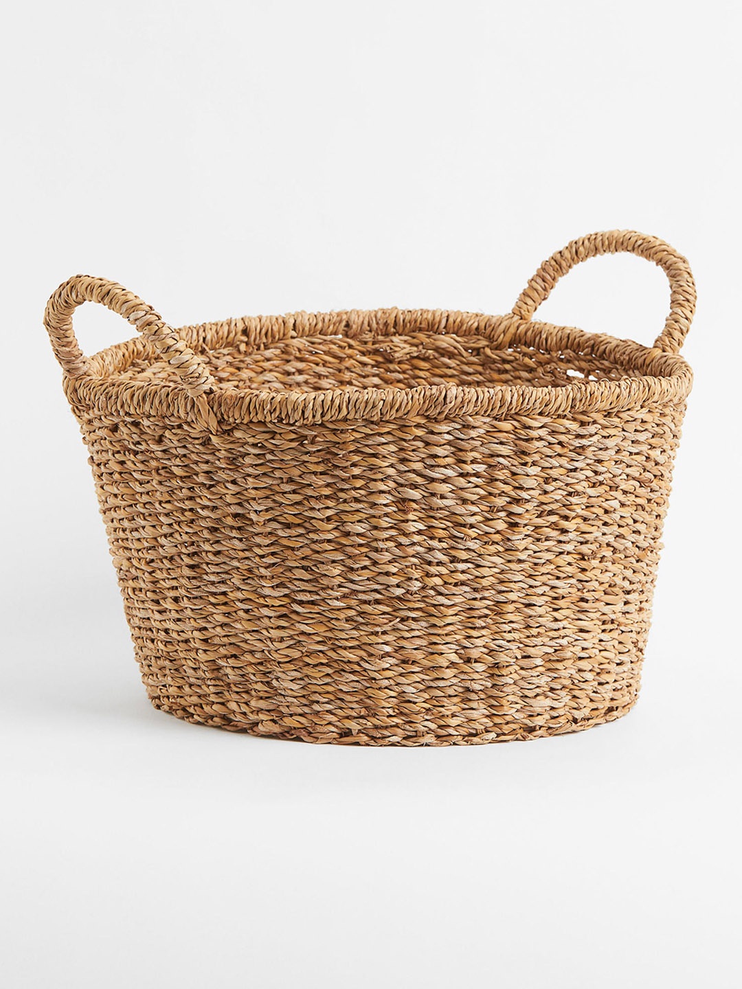 

H&M Beige Textured Small Seagrass Storage Basket