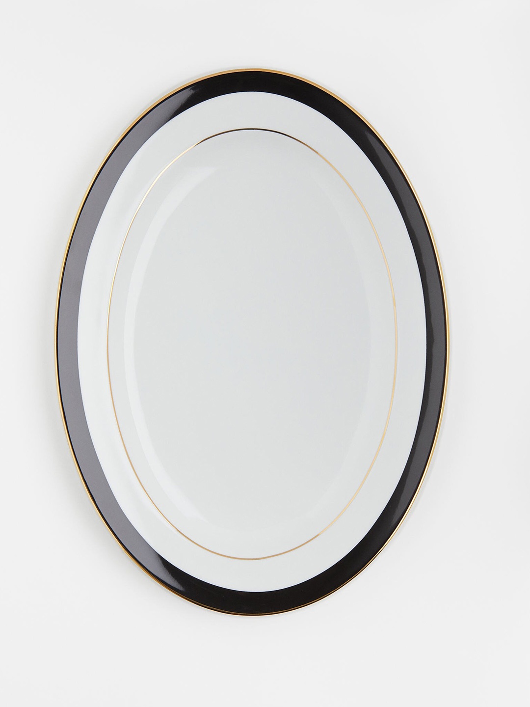 

H&M White & Black Porcelain Serving Plate