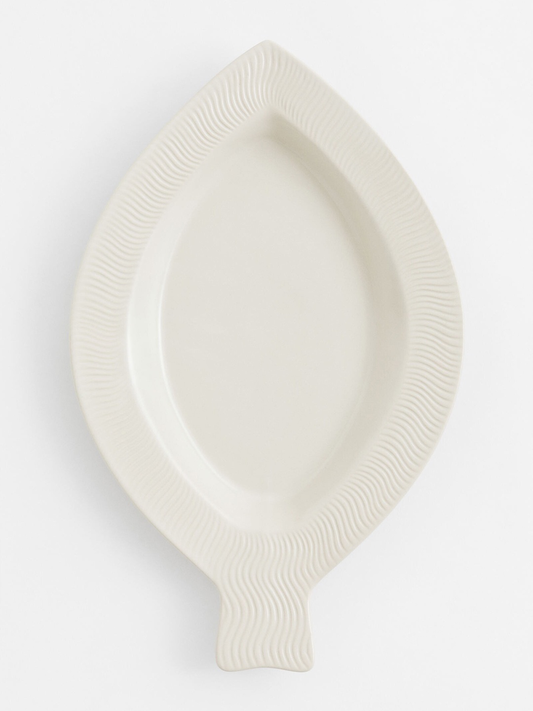 

H&M Large Stoneware Serving Plate, White