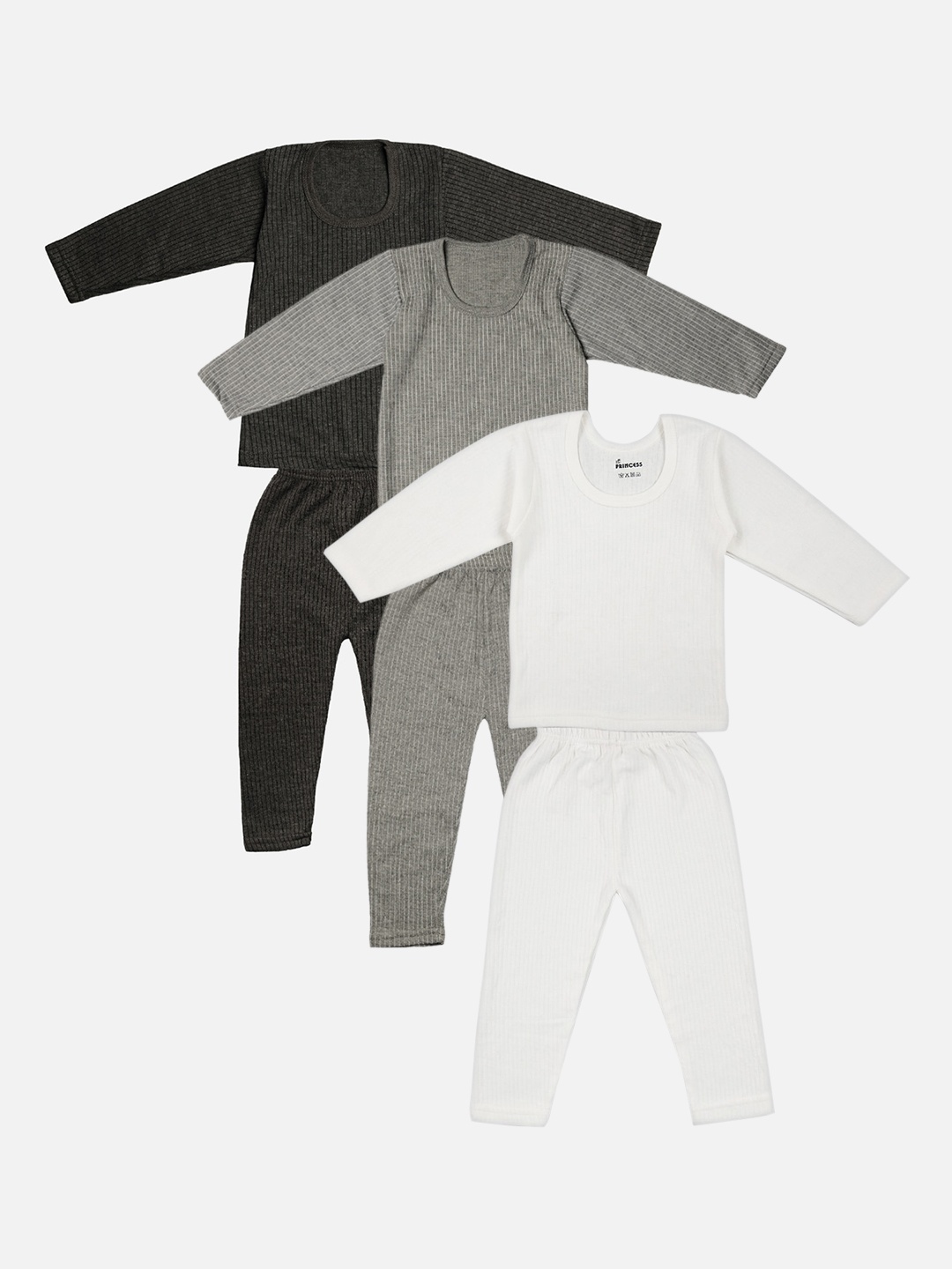 

TINY HUG Girls Pack of 3 Assorted Thermal Sets