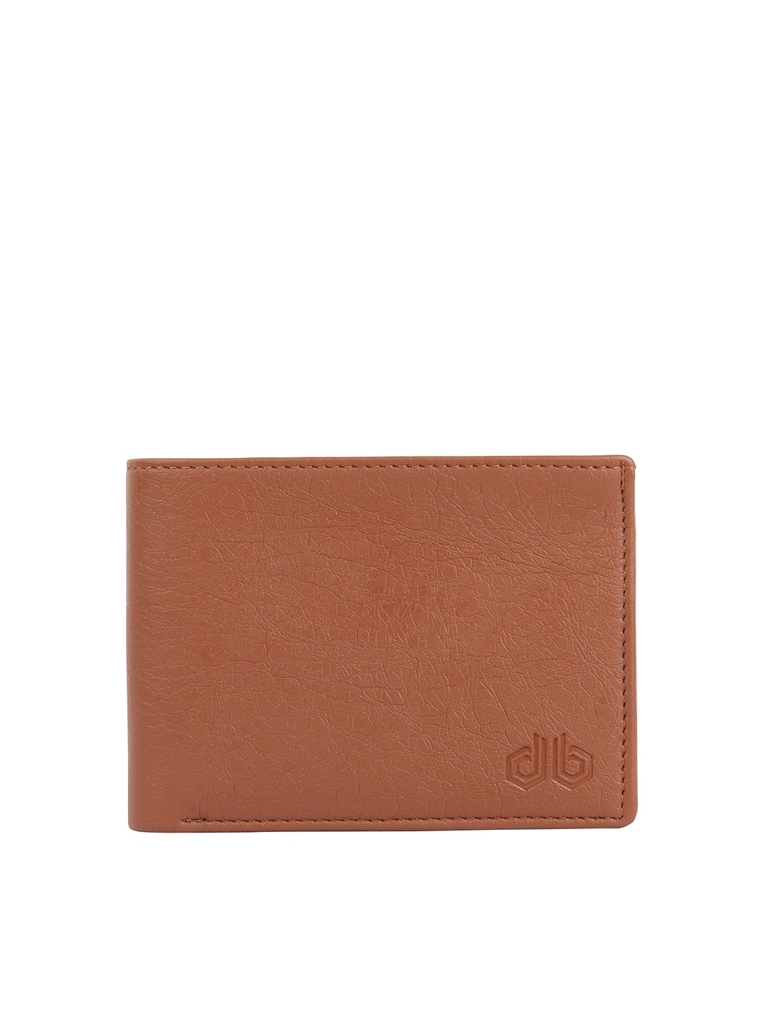 

Designer Bugs Men Tan Textured Leather Two Fold Wallet