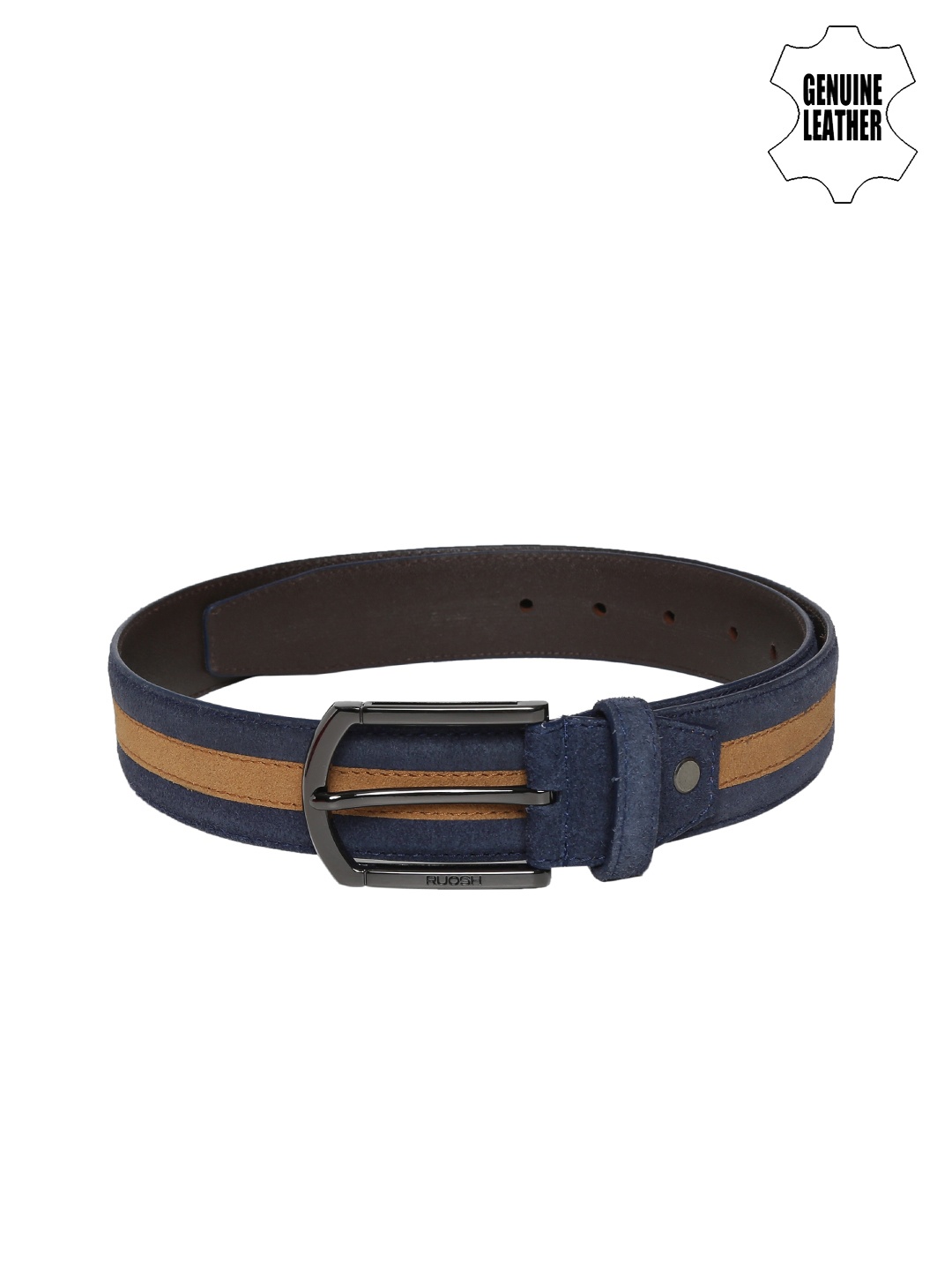 

Ruosh Men Blue & Brown Striped Belt