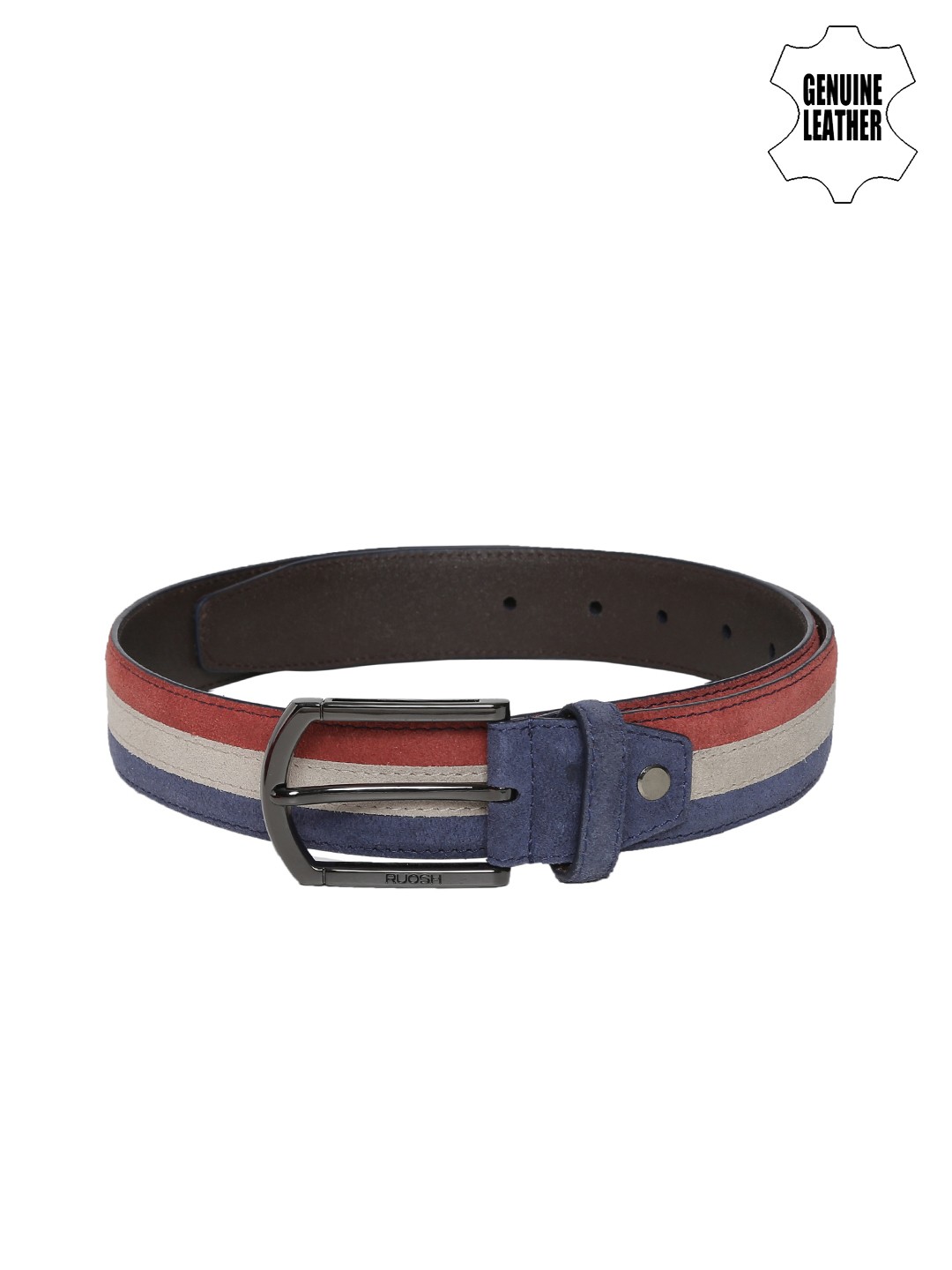

Ruosh Men Multicoloured Striped Belt, Multi